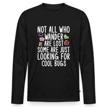 Insecte - T-shirt manches longues Premium bio Homme - noir - Devant - Nico (187cm)