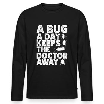 Insecte - T-shirt manches longues Premium bio Homme - noir - Devant - Nico (187cm)