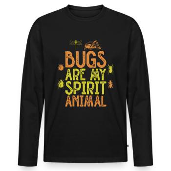 Insecte - T-shirt manches longues Premium bio Homme - noir - Devant - Nico (187cm)