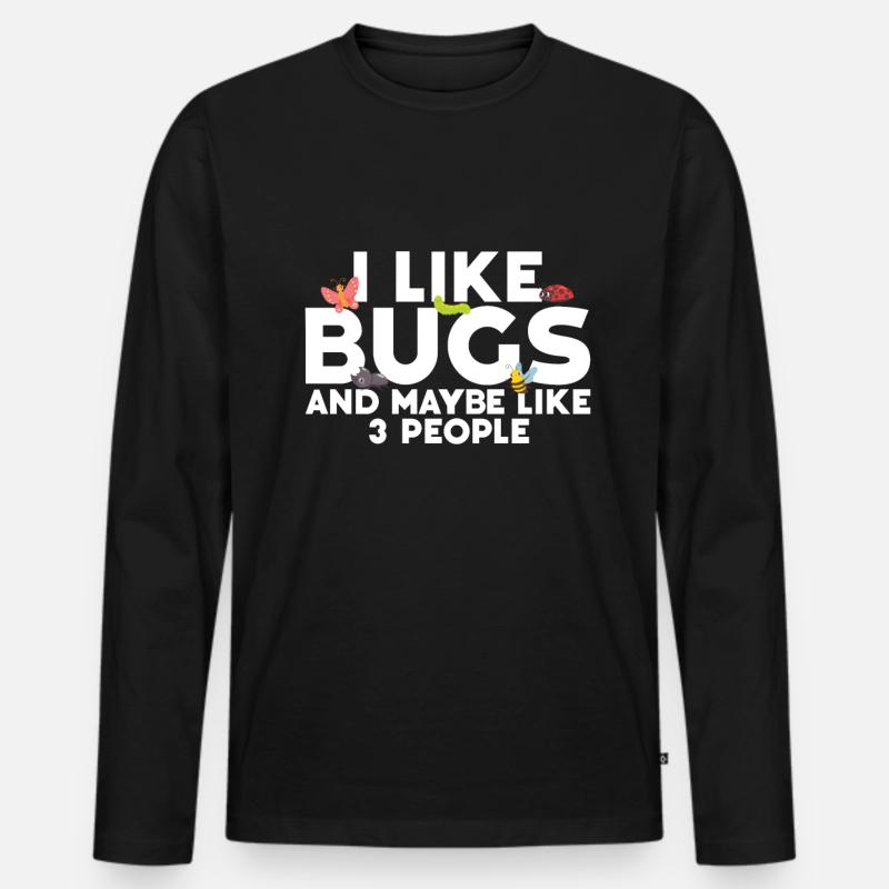 Insekt - Männer Premium Bio Langarmshirt - Schwarz