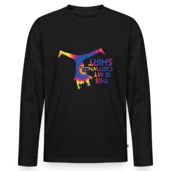 Wagenrad -Gymnast Stürzen - Männer Premium Bio Langarmshirt - Schwarz - Vorne - Nico (187cm)