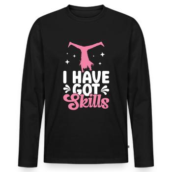 Wagenrad -Gymnast Stürzen - Männer Premium Bio Langarmshirt - Schwarz - Vorne - Nico (187cm)