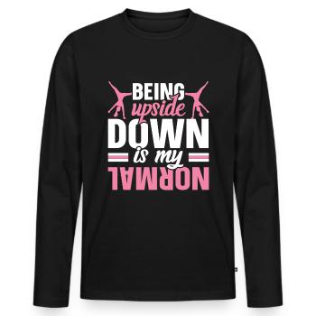Wagenrad -Gymnast Stürzen - Männer Premium Bio Langarmshirt - Schwarz - Vorne - Nico (187cm)