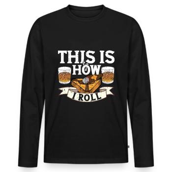 Cigar cigarette smokers - Men's Premium Organic Long Sleeve Shirt - black - Front - Nico (187cm)