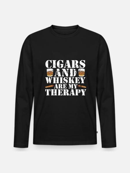 Cigar cigarette smokers - Men's Premium Organic Long Sleeve Shirt - black