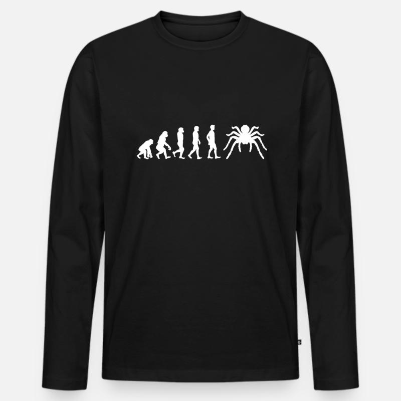 Tarantel - Männer Premium Bio Langarmshirt - Schwarz