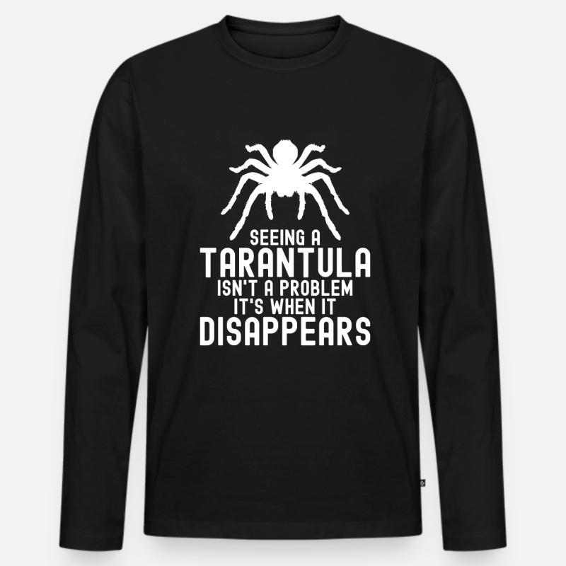 Tarantel - Männer Premium Bio Langarmshirt - Schwarz