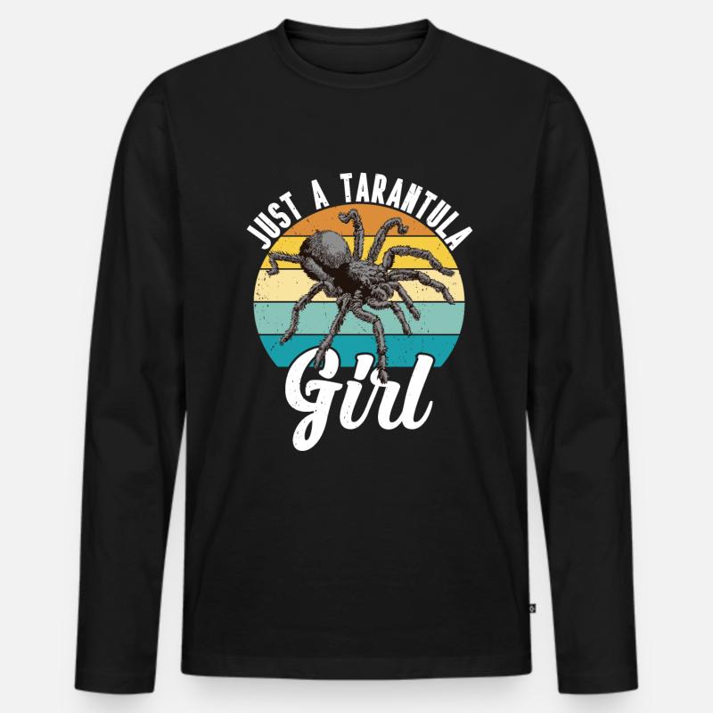 Tarantel - Männer Premium Bio Langarmshirt - Schwarz