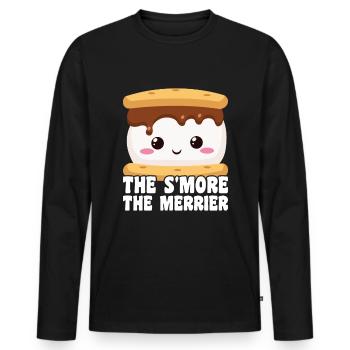 Marshmallow S'more - Männer Premium Bio Langarmshirt - Schwarz - Vorne - Nico (187cm)