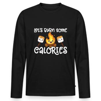Marshmallow S'more - Männer Premium Bio Langarmshirt - Schwarz - Vorne - Nico (187cm)