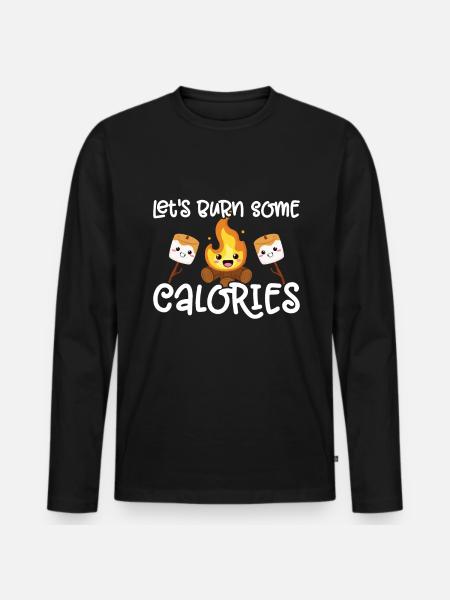 Marshmallow S'more - Men's Premium Organic Long Sleeve Shirt - black