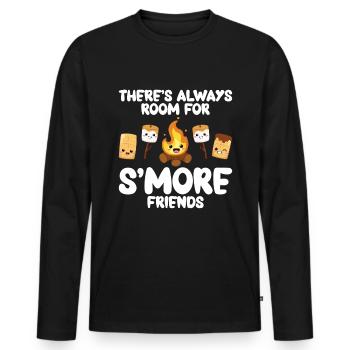 Marshmallow S'more - Männer Premium Bio Langarmshirt - Schwarz - Vorne - Nico (187cm)