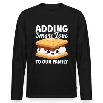 Marshmallow S'more - Männer Premium Bio Langarmshirt - Schwarz - Vorne - Nico (187cm)