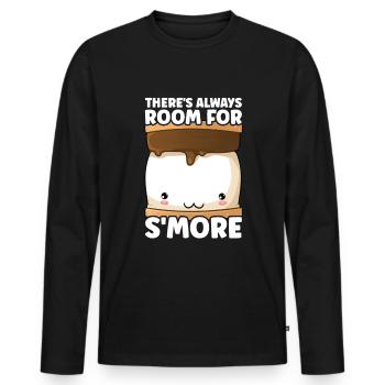 Marshmallow S'more - Männer Premium Bio Langarmshirt - Schwarz - Vorne - Nico (187cm)