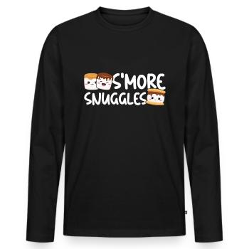 Marshmallow S'more - Männer Premium Bio Langarmshirt - Schwarz - Vorne - Nico (187cm)