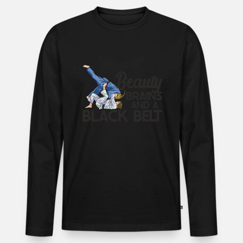 Jiu Jitsu - Männer Premium Bio Langarmshirt - Schwarz