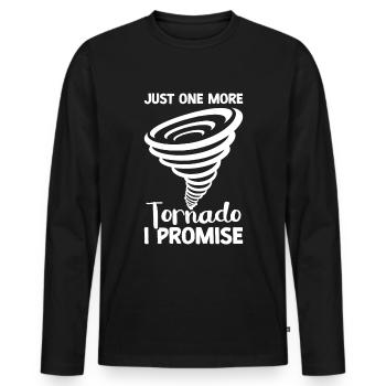 Tornade - T-shirt manches longues Premium bio Homme - noir - Devant - Nico (187cm)