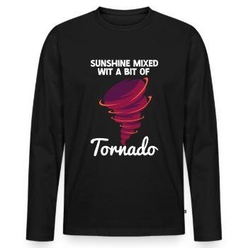 Tornade - T-shirt manches longues Premium bio Homme - noir - Devant - Nico (187cm)