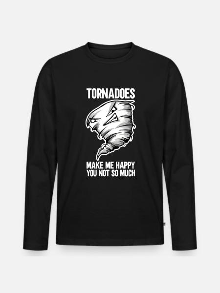 Tornado - Men's Premium Organic Long Sleeve Shirt - black