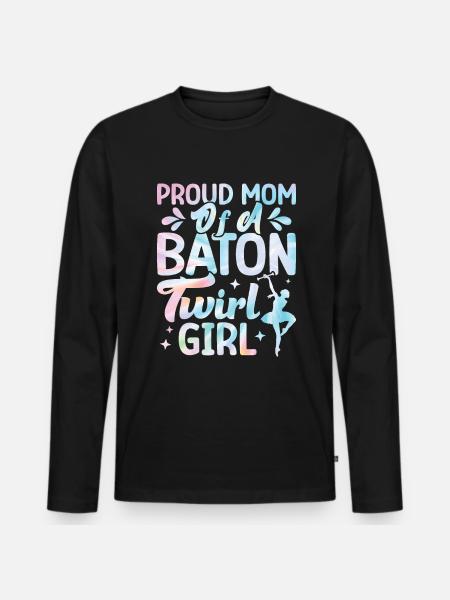 Tambourstab swirling - Men's Premium Organic Long Sleeve Shirt - black