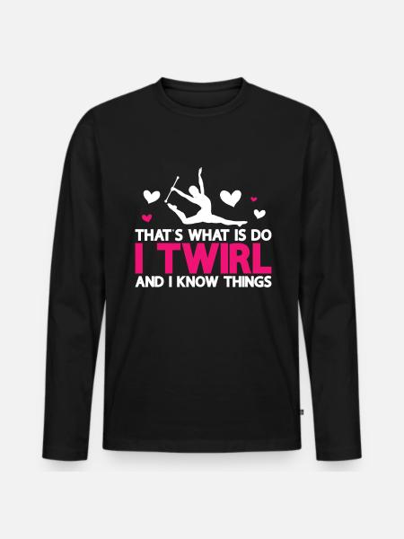 Tambourstab swirling - Men's Premium Organic Long Sleeve Shirt - black