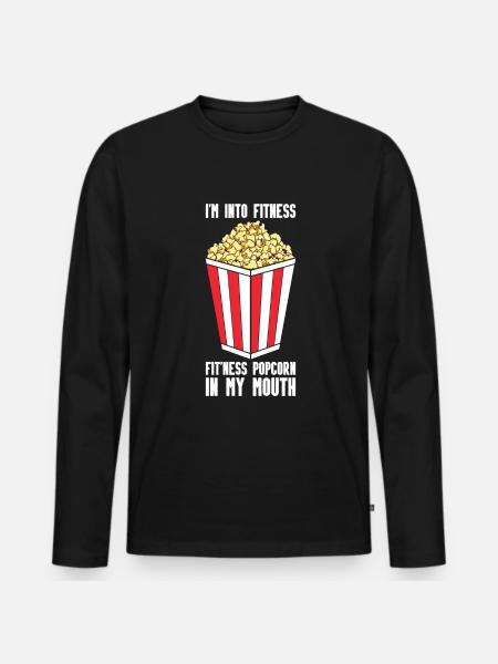 Pop-corn - T-shirt manches longues Premium bio Homme - noir
