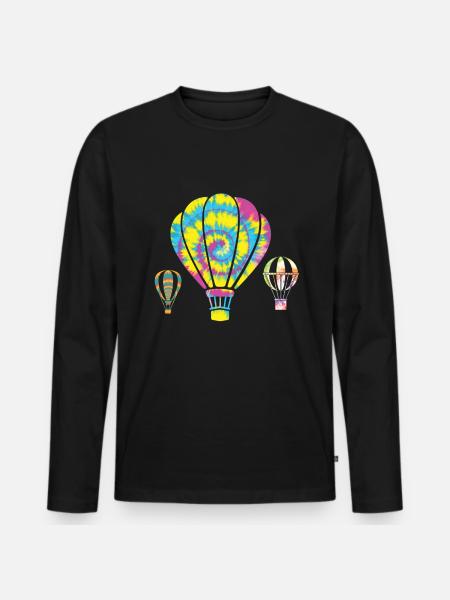 Montgolfière - T-shirt manches longues Premium bio Homme - noir
