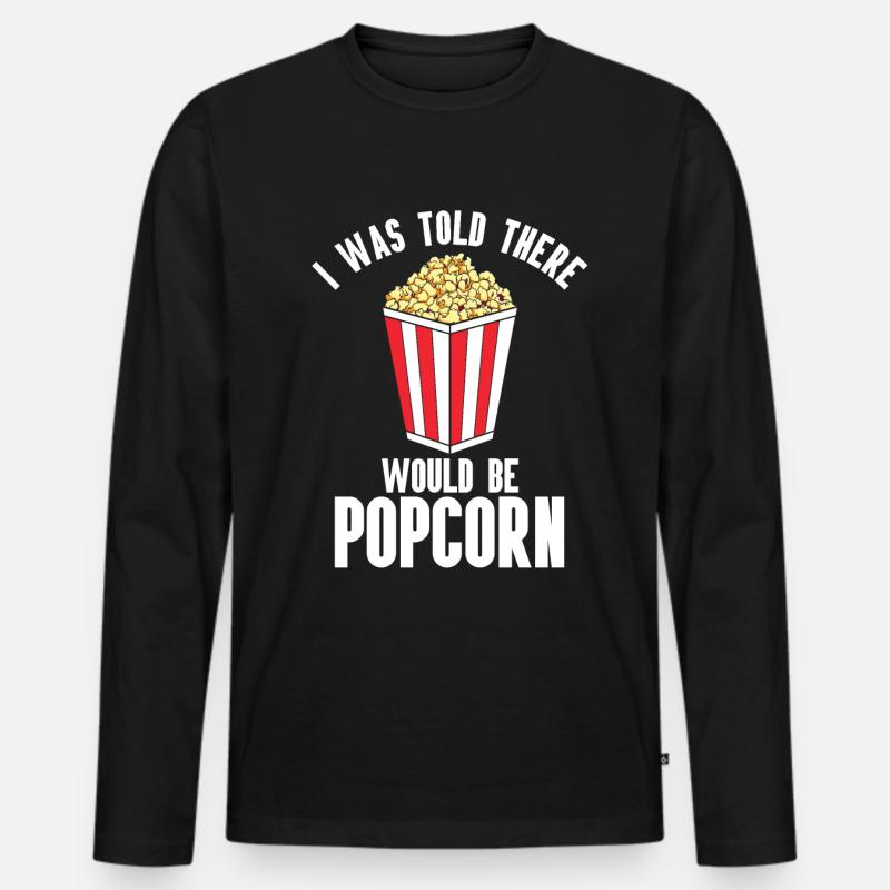 Pop-corn - T-shirt manches longues Premium bio Homme - noir