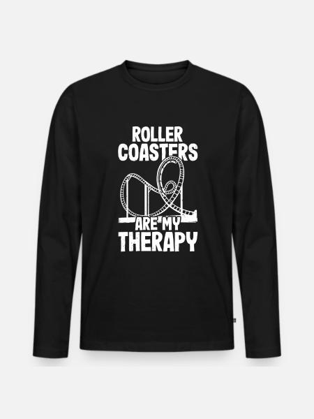 Roller coaster - Men's Premium Organic Long Sleeve Shirt - black