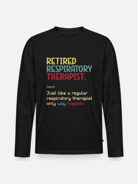 Respiratory therapists - Men's Premium Organic Long Sleeve Shirt - black