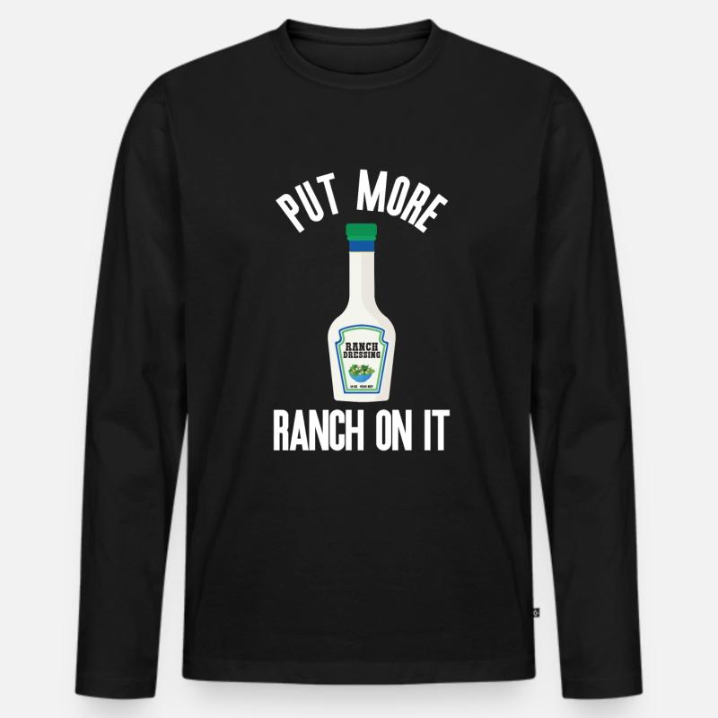 Ranch -Dressing -Ranch -Salatdressing - Männer Premium Bio Langarmshirt - Schwarz
