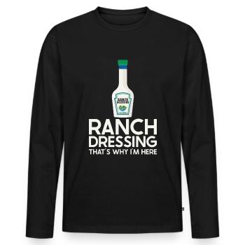 Ranch -Dressing -Ranch -Salatdressing - Männer Premium Bio Langarmshirt - Schwarz - Vorne - Nico (187cm)