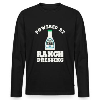 Ranch -Dressing -Ranch -Salatdressing - Männer Premium Bio Langarmshirt - Schwarz - Vorne - Nico (187cm)