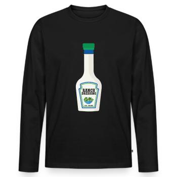 Ranch -Dressing -Ranch -Salatdressing - Männer Premium Bio Langarmshirt - Schwarz - Vorne - Nico (187cm)