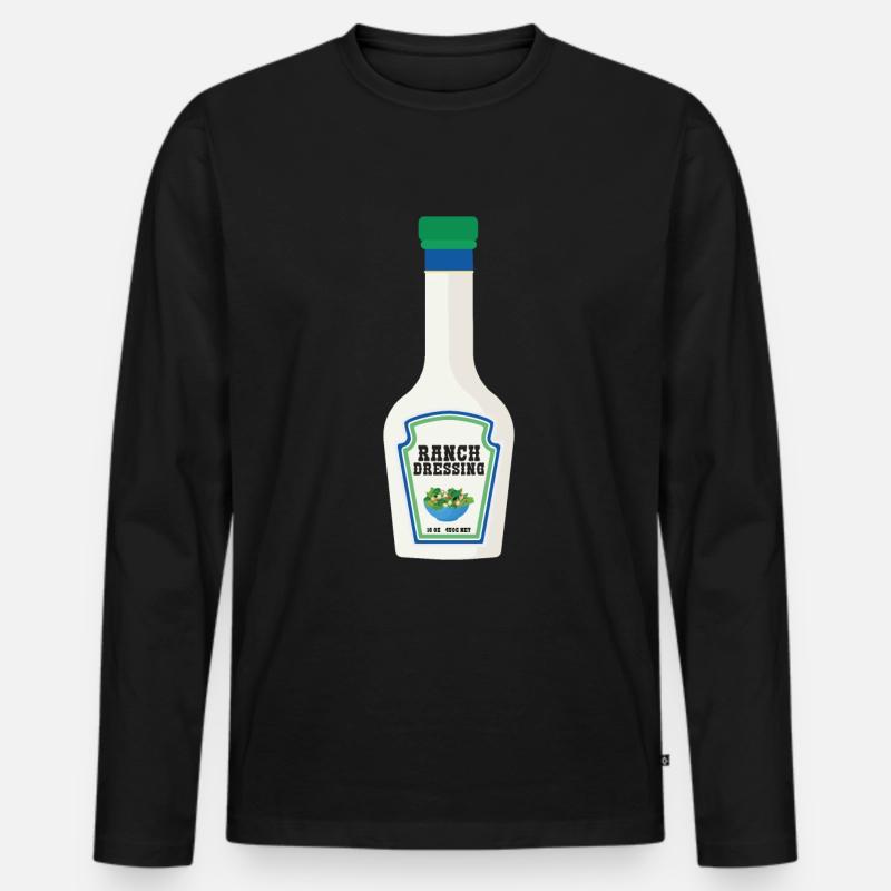 Ranch -Dressing -Ranch -Salatdressing - Männer Premium Bio Langarmshirt - Schwarz