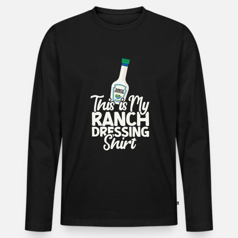 Ranch -Dressing -Ranch -Salatdressing - Männer Premium Bio Langarmshirt - Schwarz