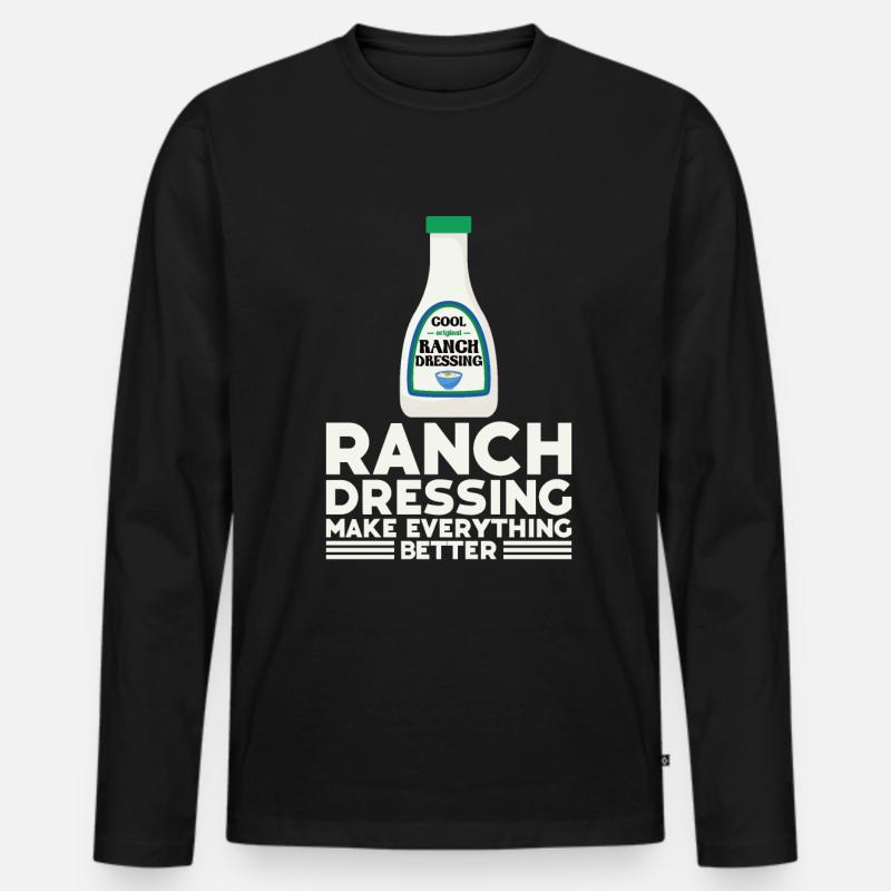 Ranch -Dressing -Ranch -Salatdressing - Männer Premium Bio Langarmshirt - Schwarz