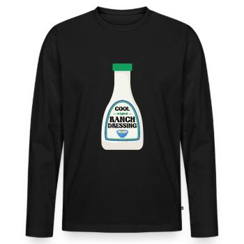 Ranch -Dressing -Ranch -Salatdressing - Männer Premium Bio Langarmshirt - Schwarz - Vorne - Nico (187cm)