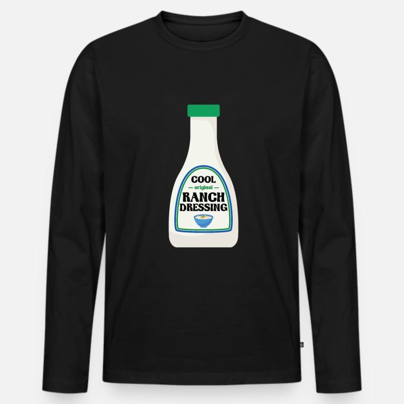 Ranch -Dressing -Ranch -Salatdressing - Männer Premium Bio Langarmshirt - Schwarz