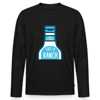 Ranch -Dressing -Ranch -Salad Dressing - Men's Premium Organic Long Sleeve Shirt - black - Front - Nico (187cm)