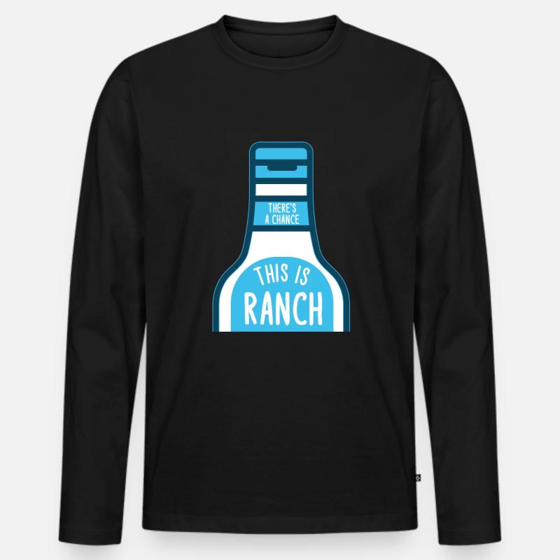 Ranch -Dressing -Ranch -Salatdressing - Männer Premium Bio Langarmshirt - Schwarz