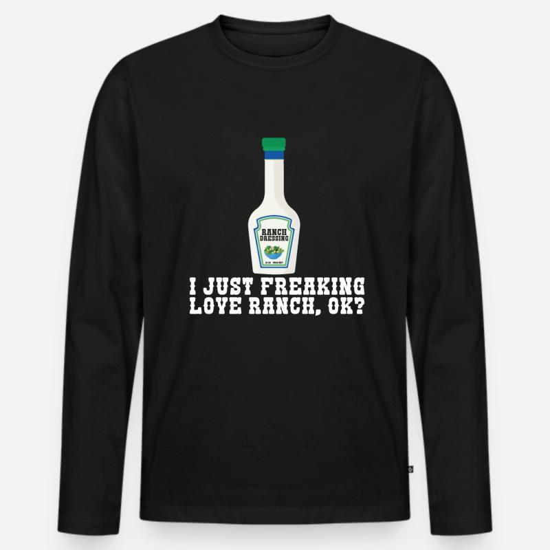 Ranch -Dressing -Ranch -Salatdressing - Männer Premium Bio Langarmshirt - Schwarz