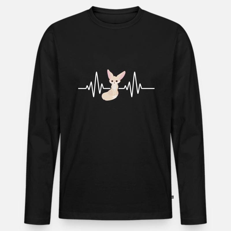 Fennec Fox - Männer Premium Bio Langarmshirt - Schwarz