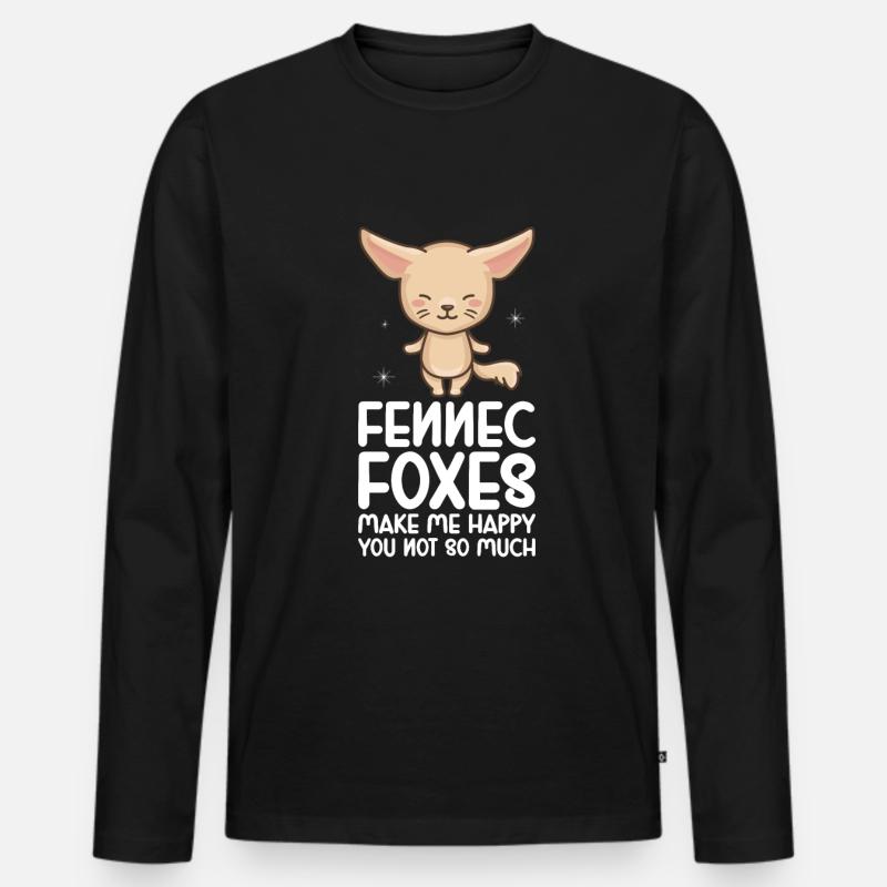 Fennec Fox - Men's Premium Organic Long Sleeve Shirt - black