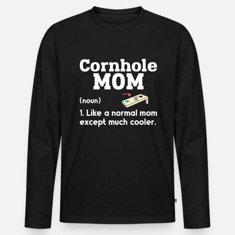 Cornhole - Men's Premium Organic Long Sleeve Shirt - black