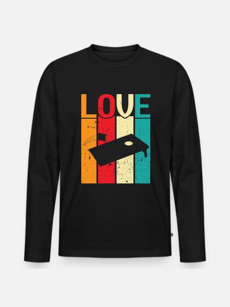 Cornhole - T-shirt manches longues Premium bio Homme - noir