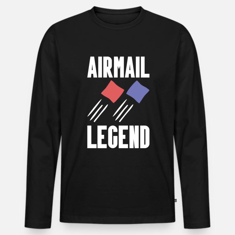 Cornhole - Men's Premium Organic Long Sleeve Shirt - black