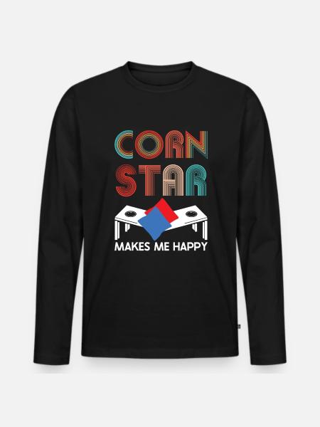 Cornhole - T-shirt manches longues Premium bio Homme - noir