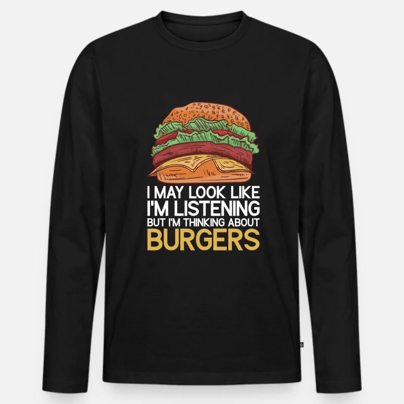 Hamburger - Männer Premium Bio Langarmshirt - Schwarz