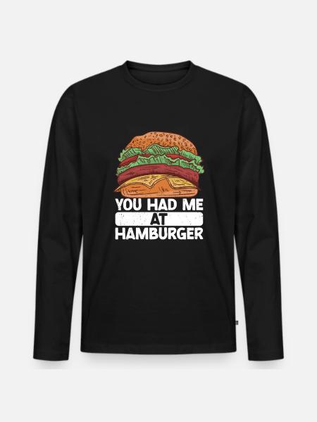 Hamburger - Männer Premium Bio Langarmshirt - Schwarz